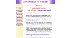 Desktop Screenshot of premium-essiac-tea-4less.com